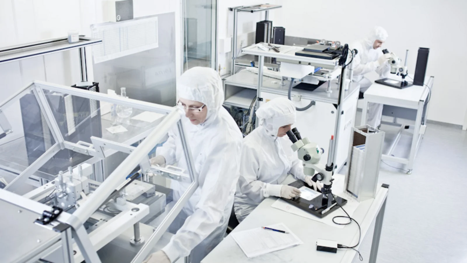 Inside of the production at the Cicor site in Radeberg, Germany