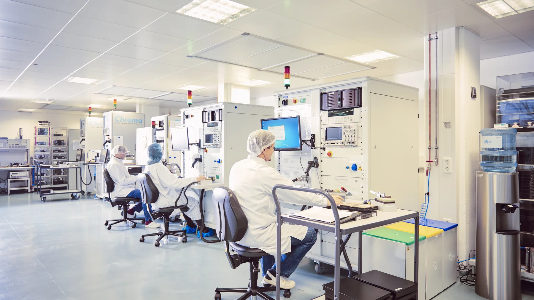 Inside of the production at the Cicor site in Radeberg, Germany